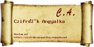 Czifrák Angyalka névjegykártya
